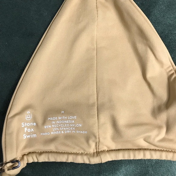 Stone Fox Swim Tropez Bikini Top Tannin Size M Medium New With Tags NWT 1052T - Picture 10 of 16